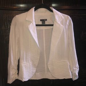 Aqua white cotton jacket